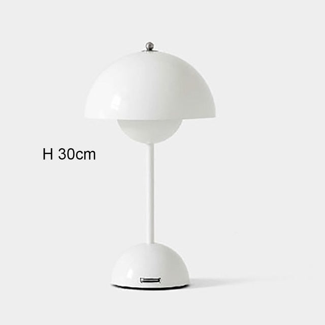 E2 New Mushroom Flower Bud Rechargeable LED Table Lamps Desk Light For Bedroom Dining Touch Night Light Simple Modern Decoration