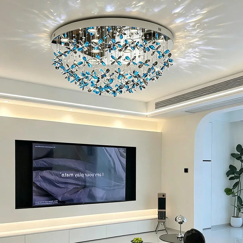 Luxury Crystal Chandelier Lights Ceiling Pendant Lamp Hanging Indoor Home Lamps Ceilings Dining Room Chandeliers for Living Room