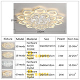 Modern LED Crystal Chandelier - Luxury Flush Mount Ceiling Light for Living Room