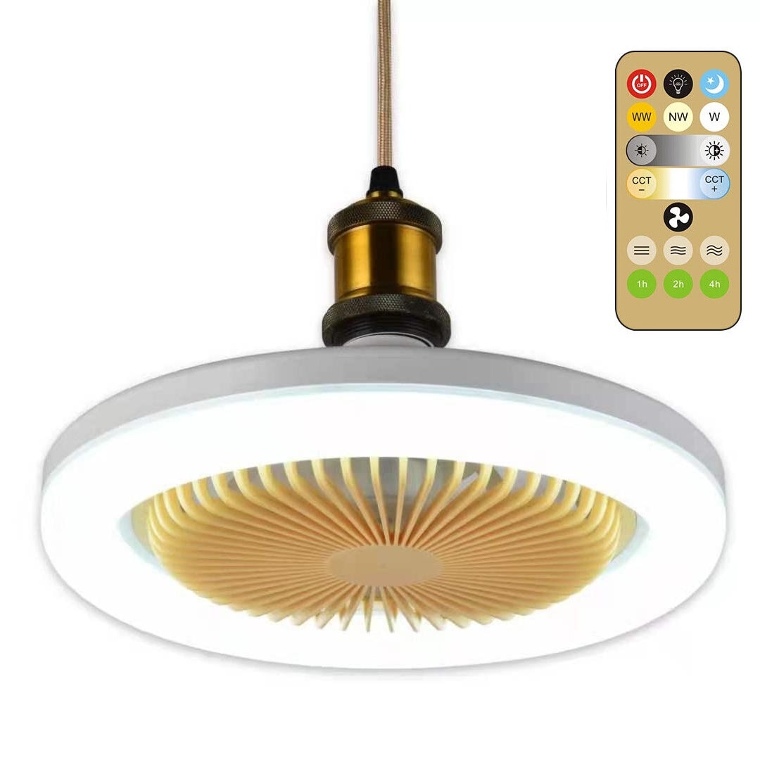 E27 LED Ceiling Fan Light 3-speed Cooling Fan Remote Fan Light 30W Dimmable Ceiling Fan Light Electric Fan Ventilator Light