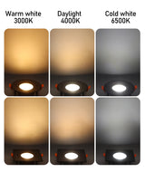 LED Change Color 3 CCT 3000K 4000K 6000K LED Ceiling Spotlight Embedded Light 7W AC 110V 220V Adjust 90°  1-10pcs Lighting Spot