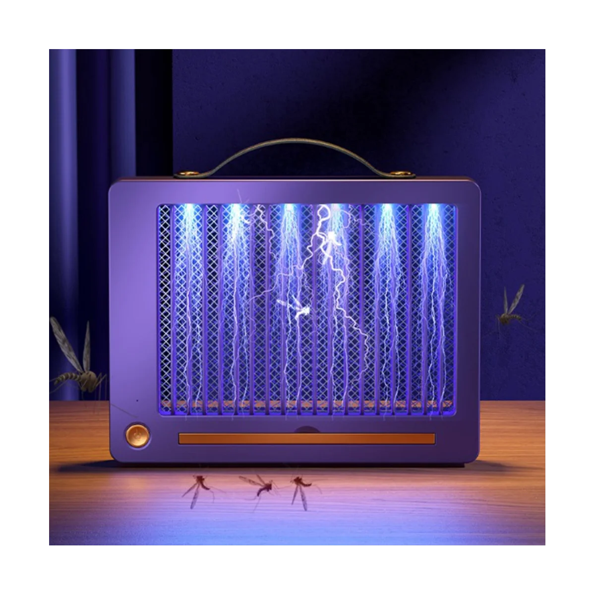 Indoor Electric Bug Zapper, 2000MAh Powerful Fly Bug Zapper Light for Moths, Fruit Flies, Garage Bug Catch/Eliminator