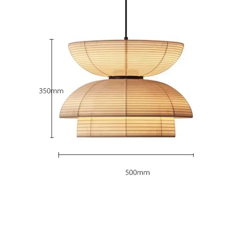Creative Noguchi Lamp Japanese Pendant Lights Vintage Fabric Lantern Wabi Sabi Lights For Living Room Home Dining Room Lighting
