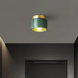 Nordic Marble Downlight Living Bedroom Room Decor's Marble Ceiling Light Green White Stone Corridor Aisle Lamp