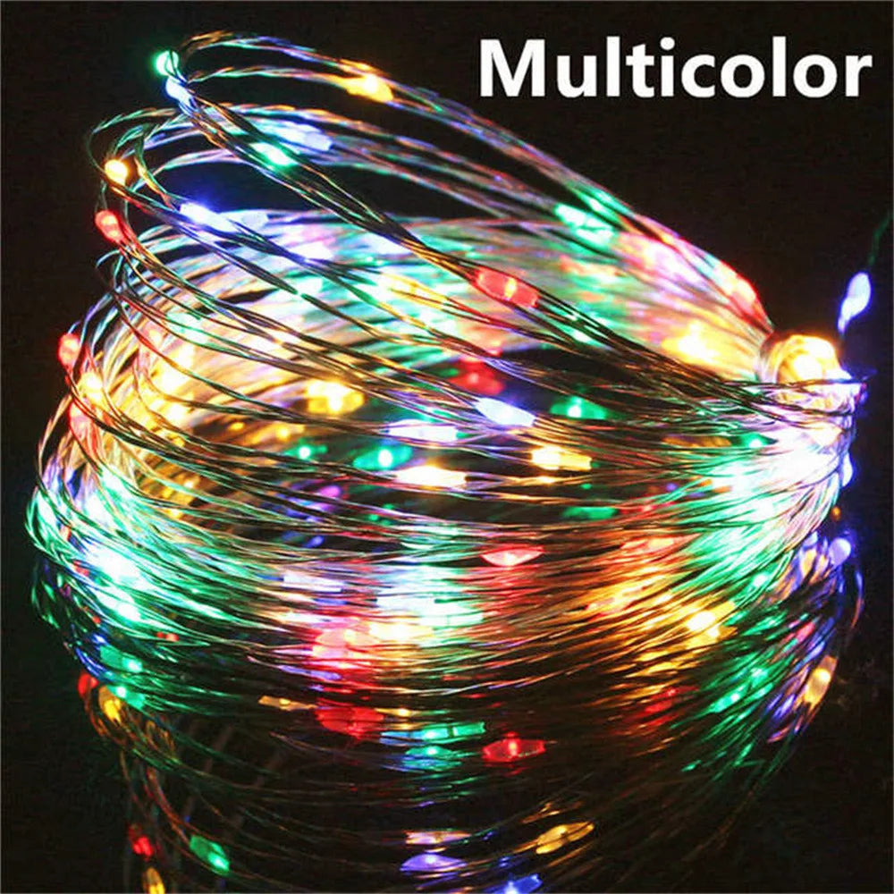 USB LED String Lights Copper Silver Wire - 10M 20M 30M Waterproof Fairy Lights