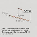 Zen-Style Ancient-Style Black Walnut Solid Wood Long Strip Lamp For Restaurant New Chinese-Style Tea Room - Office Pendant Lamp