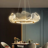 Postmodern Light Luxury Lotus Leaf Chandelier - Dimmable Nordic LED Ceiling Lamp