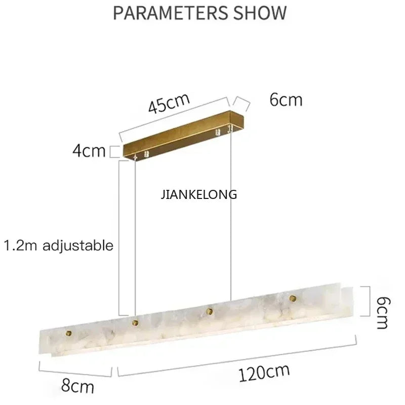 Modern Luxury Style Marble LED Chandelier For Dining Room Kitchen Bedroom Gold Decoration Pendant Lamp Design Suspension Light