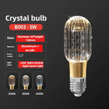 Acrylic Crystal Mini Pendant Light 2pcs - E27/E14 LED Fairy Lamp for Bedroom & Kitchen, Warm White/Cold White, 110V-220V