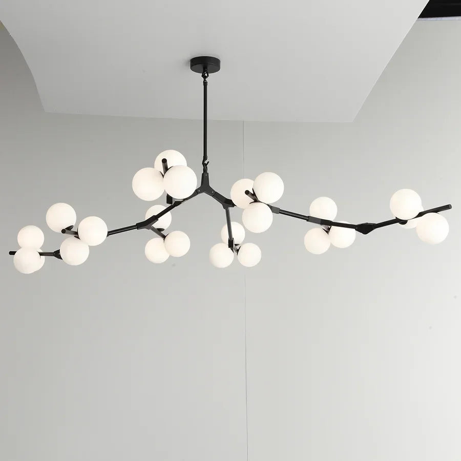 Modern Tree Branches Led Chandelier Glass Balls Hanging Chandelier Living Room Decoration Dining Room Bedroom Indoor Lighting