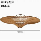 Japanese retro Wabi sabi pendant lamp restaurant Southeast Asian handmade rattan lamp home decoration living room bedroom lamp