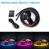  Flexible Under glow Strip Light LED Underbody Remote APP Control RGB Neon Lights Atmosphere Lamp for Auto Decoration