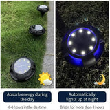 12LED Solar Power Disk Light Outdoor Garden Solar Underground Light Deck Light Spotlight Buried Solar Led Lamp Garden Decor