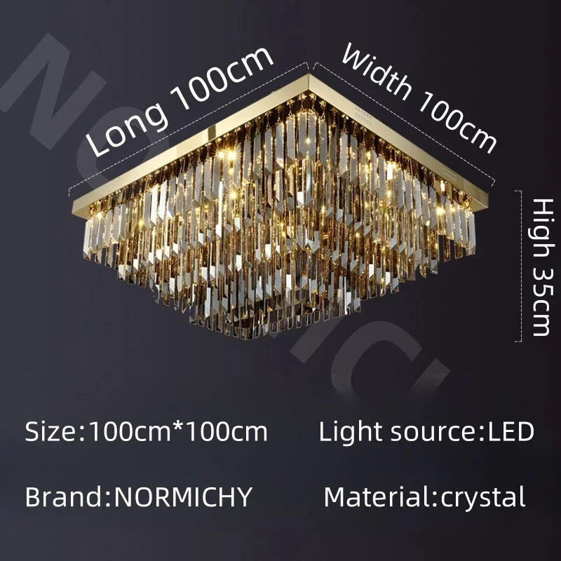 Crystal Lamp Nordic Minimalist Living Room Main Light Modern Elegant Ceiling Light Creative Home Restaurant Led Lights