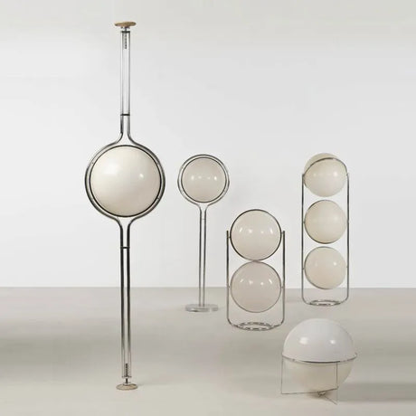 Desk lamp LED Metal Chrome Light Living Room Hotel Room  White Acrylic Ball Lights Home Art Deco art work light