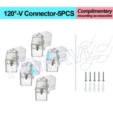 DIY Hexagon Garage LED Tube Accessories & Connector Set (110-240V) - Suspension Wire Cable Kit for Honeycomb Workshop & Barber Shop Lighting
