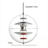 Modern Acrylic Pendant Light, White Gold Silver Circular Danish Design Pendant Light Nordic Luxury Bedroom Decoration Lamp