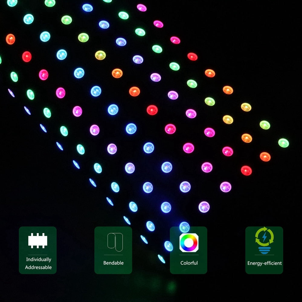 RGB LED Digital Flexible Individually Addressable Panel Light Strip WS2812 8x8 16x16 8x32 Module Matrix Screen 5V