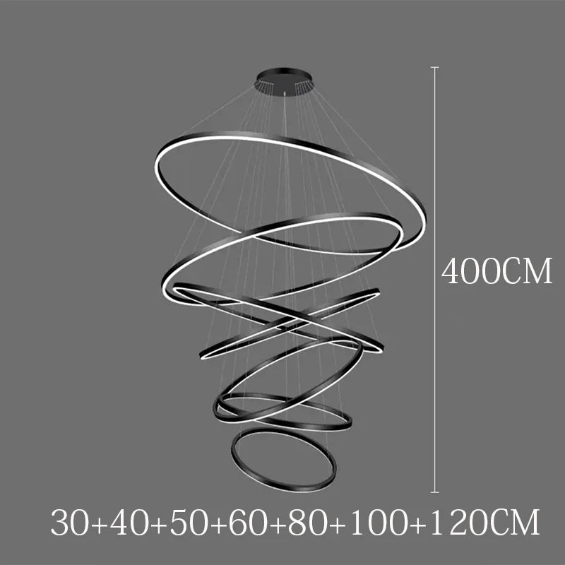 Nordic home decoration, stair chandelier, living room and dining room Pendant lights, ceiling light, indoor lighting