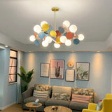 Nordic Kids Bedroom LED Chandelier Light Living Room Hanging Lamp Ceiling Mounted Light For Study Room Bar Aisle Home Decoration