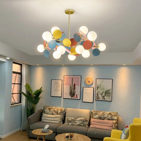 Nordic Kids Bedroom LED Chandelier Light Living Room Hanging Lamp Ceiling Mounted Light For Study Room Bar Aisle Home Decoration