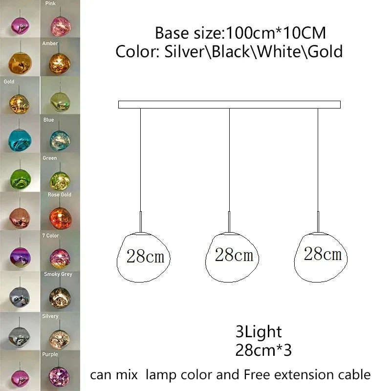 Nordic Ceiling Pendant Lamp Lava LED Pendant Light Modern Light Lighting Living Room Indoor Decor Home Fixtures Kitchen Hanging