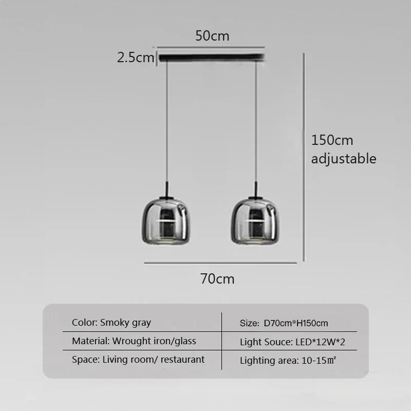 Modern Led Pendant Lights Glass Hanging Suspension Lamp For Dining Room Chandelier Restaurant Kitchen Decor Bedside Pendant Lamp
