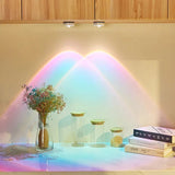 Rainbow Sunset Projector Lamp Decor Bedroom LED Spotlights for Corridor Painting Lighting Cat Eye Closet Cupboard Cabinet Lights