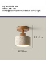 Travertine Stone LED Ceiling Lamp Aisle Corridor Light Fixture For Living Room Dining Room Bedroom Decor Chandelier Ceiling Lamp