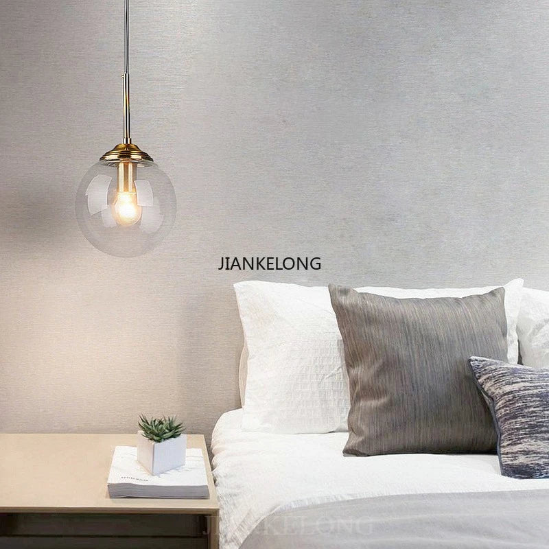Modern Luxury Glass Chandelier - Nordic Metal LED Pendant Light