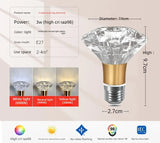 Plug-in Diamond-Cut LED Pendant Light - Modern Acrylic Hanging Lamp for Living Room