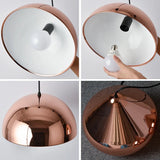 Nordic Rose Gold Pendant Lights Plated Metal Hanging Lamp Fixtures Dining Room Kitchen Island Bar Cafe's Indoor Decors Lighting E27