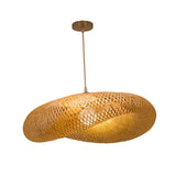 Handmade Bamboo Weaving LED Pendant - Vintage Rattan Hanging Chandelier