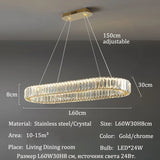 Modern Luxury Crystal Pendant Lights Home Dining Room Bar LED Lighting Lustre Decoration Indoor Ceiling Chandelier Lamp Fixtures