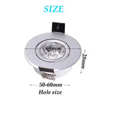 Aluminum Round LED Recessed Downlight (1W/3W, AC 85–265V) - Dimmable Spotlight with Driver (50mm Cutout)