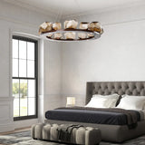 Modern LED Living Room Chandelier Lighting Nordic Rock Glass Dining Room Hanging Lamp Luxury American Bedroom Restaurant Fixture