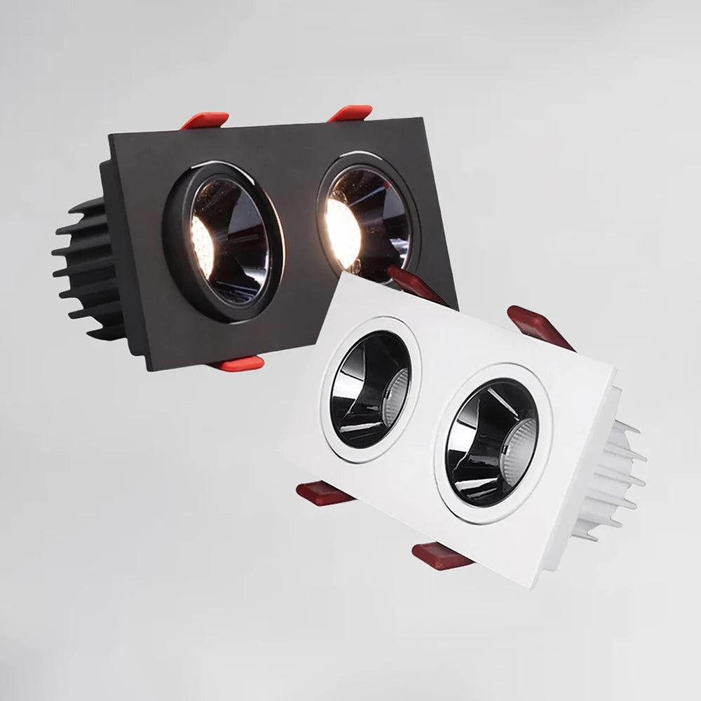 Dimmable Anti-Glare Recessed COB LED Downlights 9W 12W 15W LED Ceiling Lamp AC85~265V LED Ceiling Spot Lights Indoor Lighting