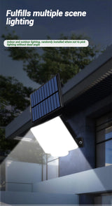 106LED Solar Light Outdoor Waterproof with Motion Sensor Floodlight Remote Control 3 Modes for Patio Garage Backyard Solar Lamp