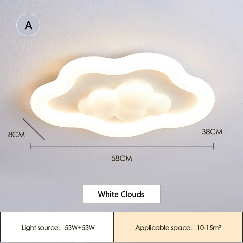 Modern Cream Style Nursery Decor Boy Girl Bedroom Ceiling Lamps Cloud Light LED Children's Room Baby Room Ceiling Lights