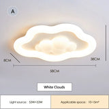 Modern Cream Style Nursery Decor Boy Girl Bedroom Ceiling Lamps Cloud Light LED Children's Room Baby Room Ceiling Lights