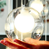 Nordic Creative Round Glass LED Chandelier Applicable To Stair Decoration Decoration Maison Home Decor Interior Lighting