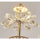 American Luxury Flower Chandelier Foyer Lustre K9 Crystal Pendant Lights French Living Dining Room Home Decor Led Lamparas Lamp