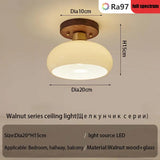 Home Lighting Walnut Copper LED Ceiling Light Corridor Living Room Light Interior Decoration Modern Ceiling Light Fixtures