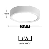 Led Downlights 220V Ceiling Spot Lamp 15W 18W 20W Down Light Surface Mounted Panel Lighting Kitchen Fixture for Room Home Decor