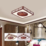 Modern Acrylic Semi Flush Mount LED Invisible Ceiling Fan Lighting with Remote Control 3-Light Color and 3-Speed Changeable