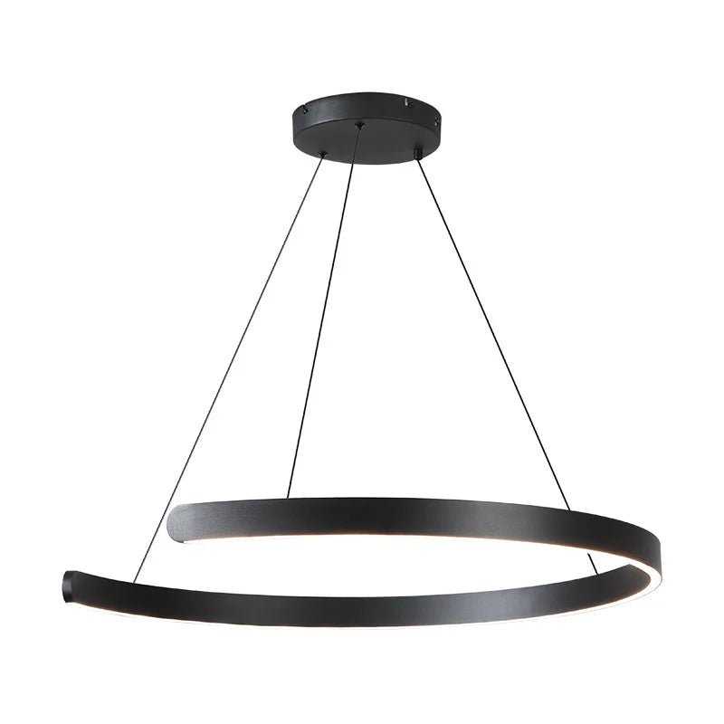 Modern Salon Design Ring Ceiling Chandelier Dining Room Pendant Lamp Bedroom Home LED Lighting Fixtures