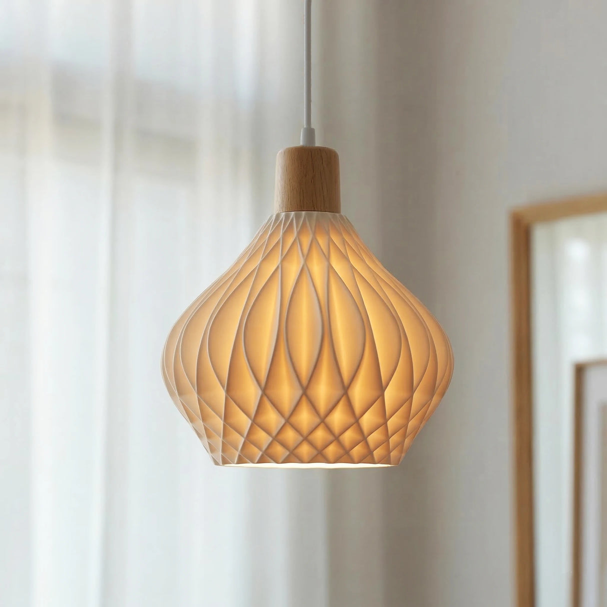 Bamboo Pendant Lamp Hanging Lamp Handmade Rattan Chandelier Fixture Restaurant Dining Room Indoor Lighting AC85-260V