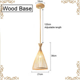 Bamboo Pendant Lamp Hand Knitted Chinese Style Weaving Hanging Lamps 18/19/30cm Restaurant Home Decor Lighting Fixtures