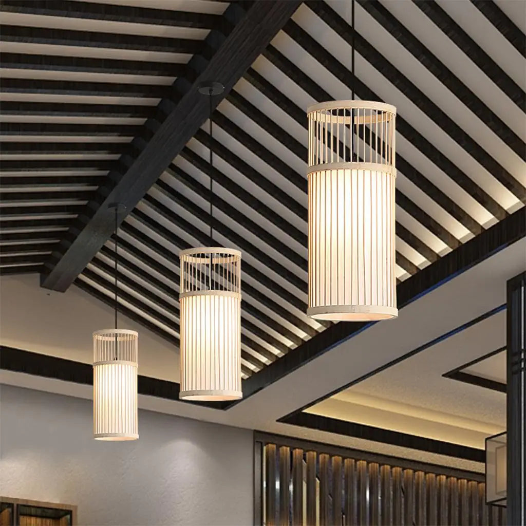 Modern Pendant Light ,Hanging Fixture , Hand-Woven Luminaires Chandelier for Living Room Balcony Dining Room Restaurant Decors