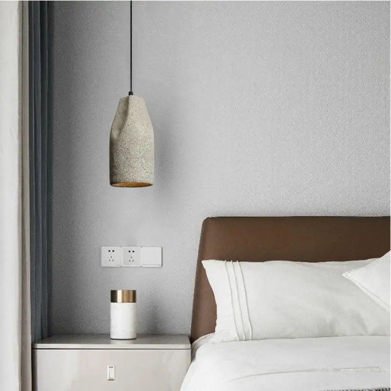 Modern Industrial Style Pendant Light Indoor LED Cement Lampshade Chandelier Art Design Parlor Bedroom Kitchen Cafe's Hanging Lamp